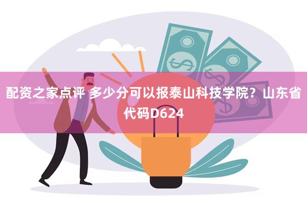 配资之家点评 多少分可以报泰山科技学院？山东省代码D624