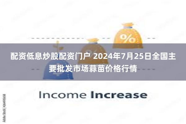 配资低息炒股配资门户 2024年7月25日全国主要批发市场蒜苗价格行情