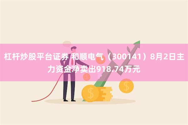 杠杆炒股平台证券 和顺电气（300141）8月2日主力资金净卖出918.74万元